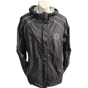 Vintage Harley Davidson Black & Pink Women's Windbreaker Riding Jacket ONLY, 2XL